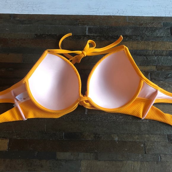 Supportive, Underwire Mustard/Yellow Bikini Top - Picture 4 of 5
